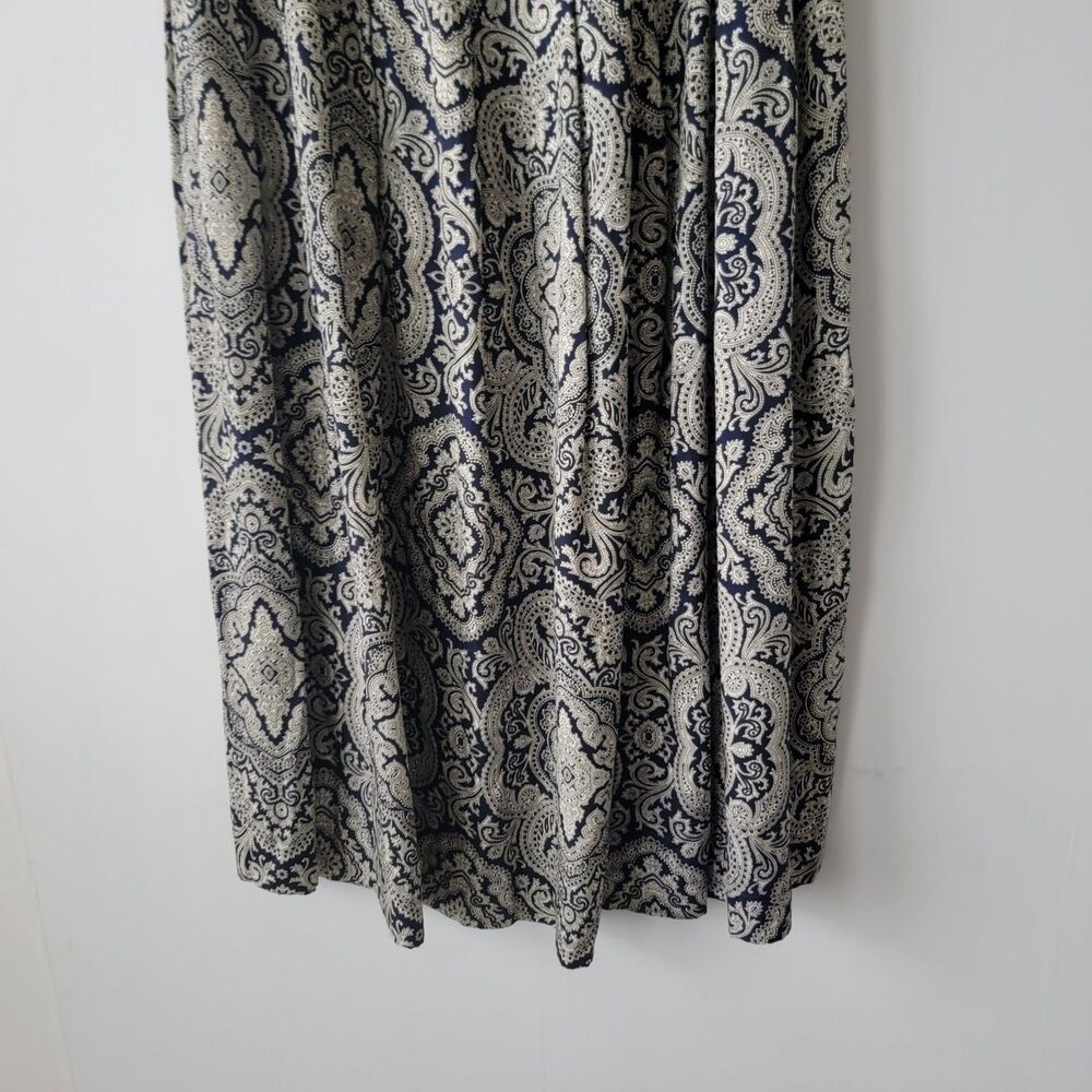 fisher hill women's paisley-print skirt size 8 pleated midi cottagecore - Picture 4 of 8